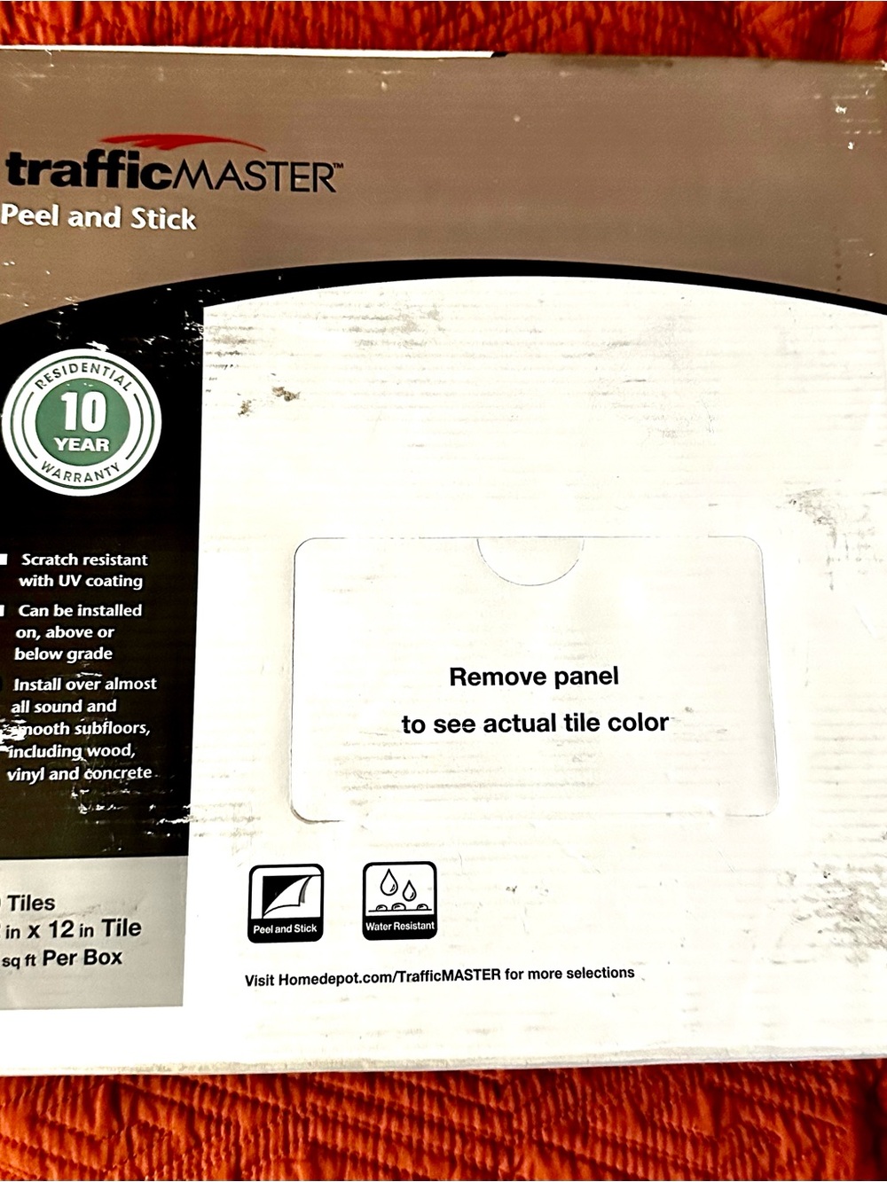 Traffic Peel and Stick Tile - Red oak Parquet